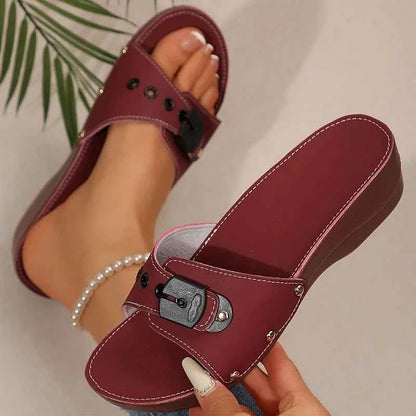 Luxury Wedge Heel Sandals – Elegant Summer Comfort Style