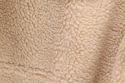 Chaqueta de piel sintética de borrego Loom & Soul – Abrigo de invierno cálido vintage con cinturón para mujer