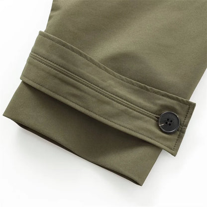 Chaqueta con capucha y solapa EleganceEase™: estilo otoñal atemporal, confianza sin esfuerzo