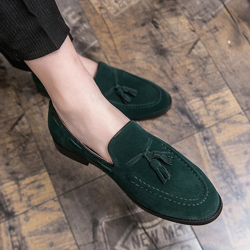 Mocasines de piel sintética HAJERO™ SoftStep – Zapatos casuales sin cordones para hombre | Mocasines transpirables de masaje para oficina y uso diario