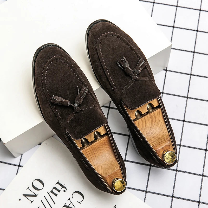Mocasines de piel sintética HAJERO™ SoftStep – Zapatos casuales sin cordones para hombre | Mocasines transpirables de masaje para oficina y uso diario