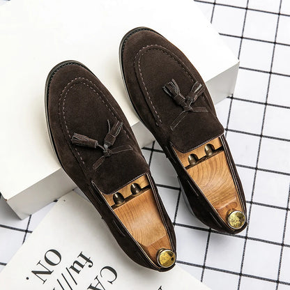 Mocasines de piel sintética HAJERO™ SoftStep – Zapatos casuales sin cordones para hombre | Mocasines transpirables de masaje para oficina y uso diario