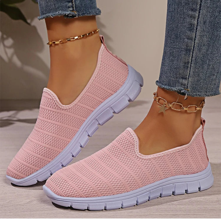 Zapatillas sin cordones AirFlex – Zapatos cómodos ligeros de malla para mujer | Calzado transpirable casual para uso diario