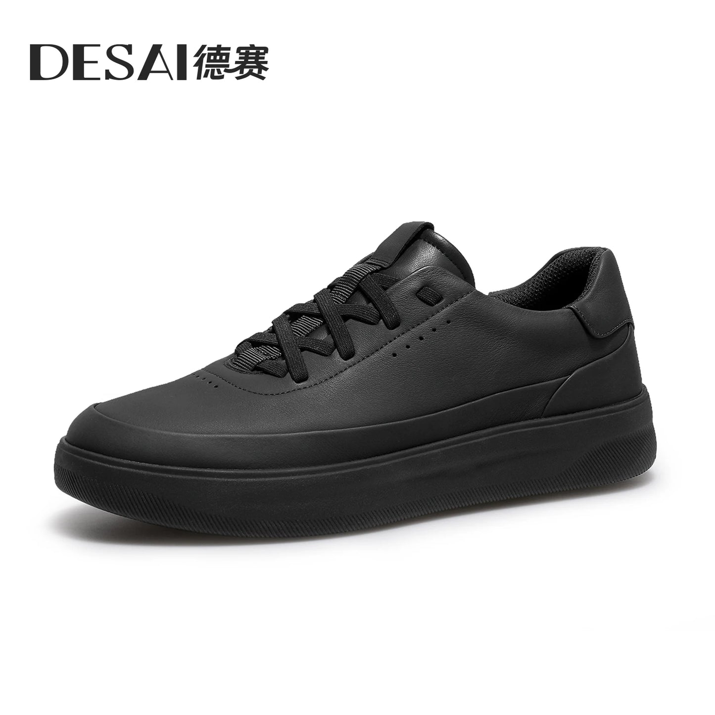 Desai™ DS3097 Zapatos casuales de cuero para hombre – Zapatillas deportivas ligeras y transpirables de suela blanda