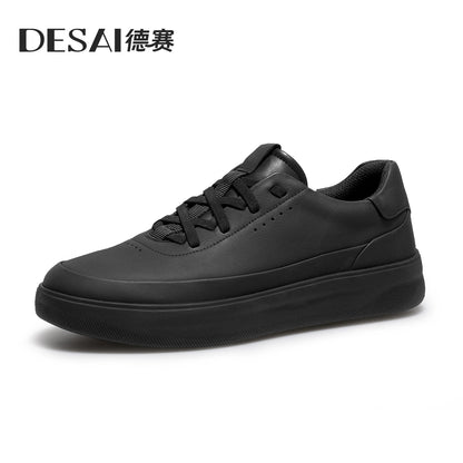 Desai™ DS3097 Zapatos casuales de cuero para hombre – Zapatillas deportivas ligeras y transpirables de suela blanda