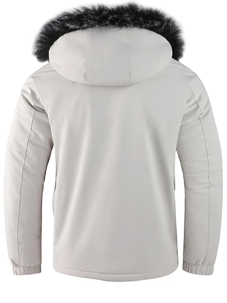 Veste à capuche en coton Loom & Soul pour homme – Manteau d'hiver rembourré chaud et coupe-vent