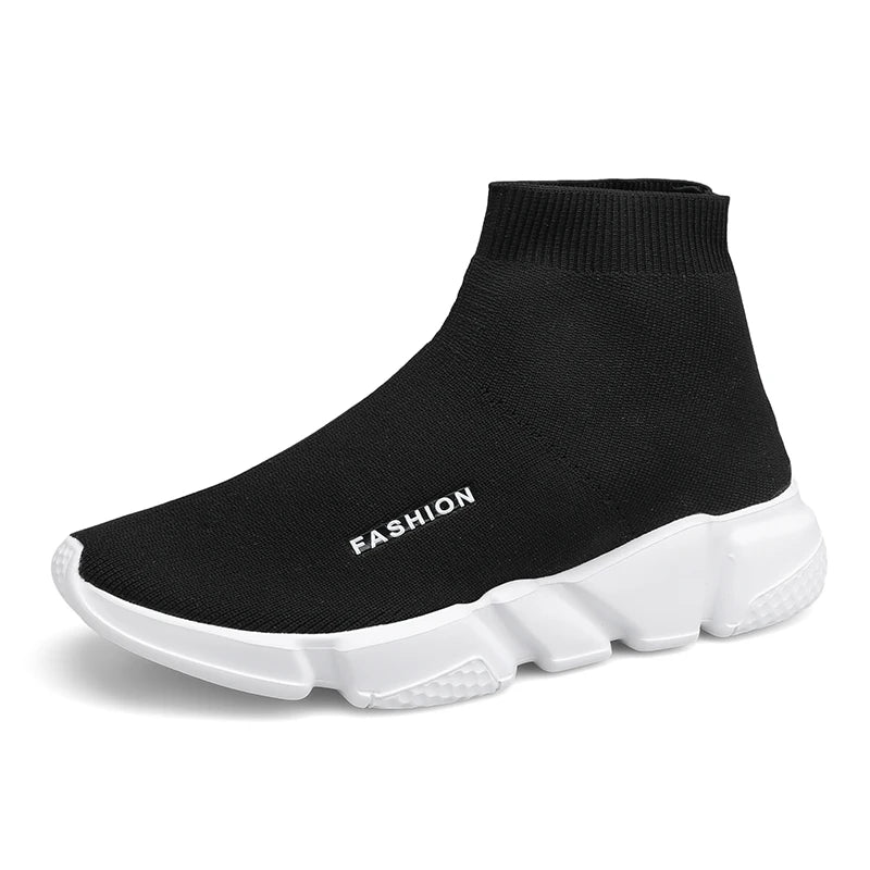 Zapatillas de running tipo calcetín de caña alta – Zapatillas deportivas unisex sin cordones | Zapatillas reflectantes, transpirables y ligeras para hombre y mujer