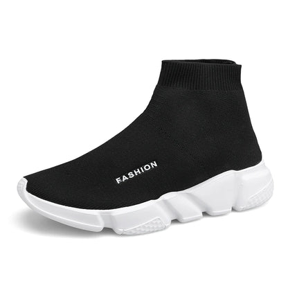 Zapatillas de running tipo calcetín de caña alta – Zapatillas deportivas unisex sin cordones | Zapatillas reflectantes, transpirables y ligeras para hombre y mujer