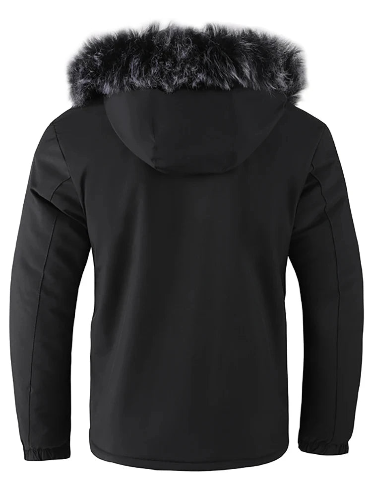 Veste à capuche en coton Loom & Soul pour homme – Manteau d'hiver rembourré chaud et coupe-vent