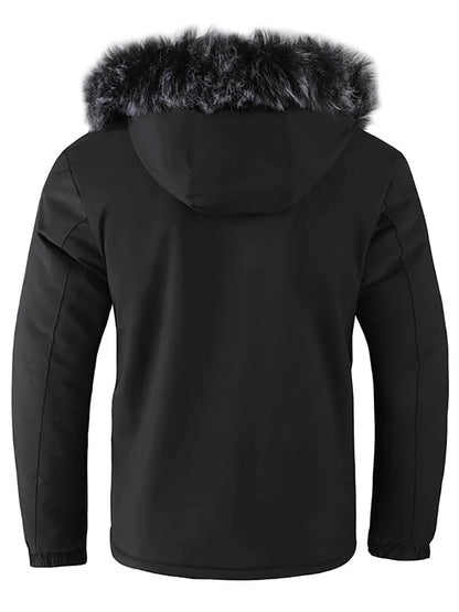 Veste à capuche en coton Loom & Soul pour homme – Manteau d'hiver rembourré chaud et coupe-vent