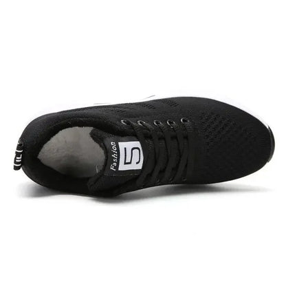 Chaussures de sport compensées pour femmes Loom & Soul – Baskets respirantes à talon compensé