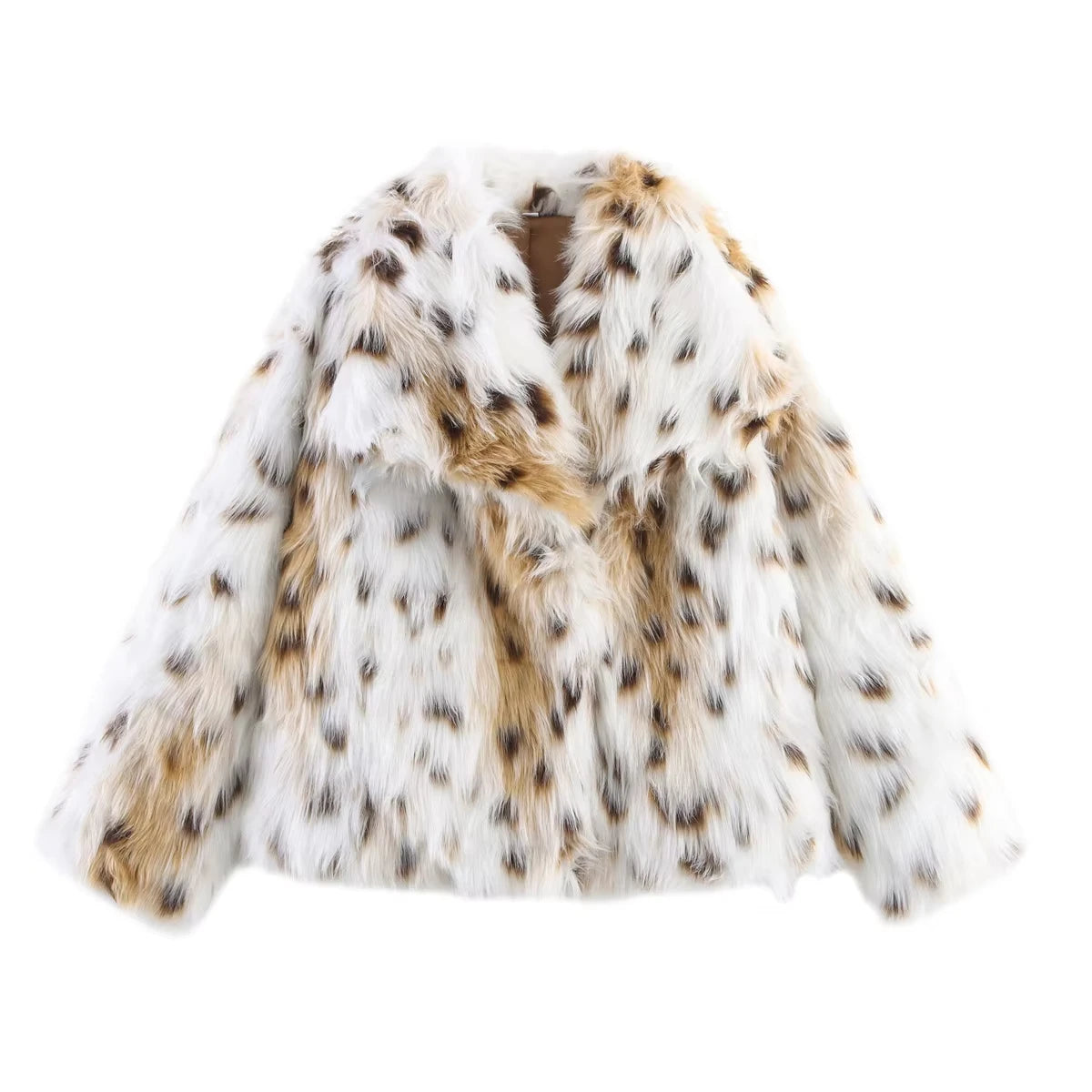 HH LuxeFur™ Chaqueta con solapa de piel sintética – Elegancia y calidez para otoño e invierno de 2025