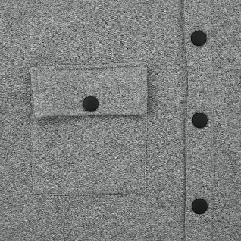 Veste d'hiver en polaire à revers Loom & Soul pour homme – Manteau ajusté à boutonnage simple