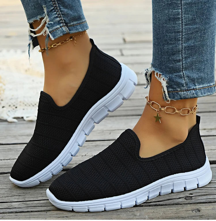 Zapatillas sin cordones AirFlex – Zapatos cómodos ligeros de malla para mujer | Calzado transpirable casual para uso diario