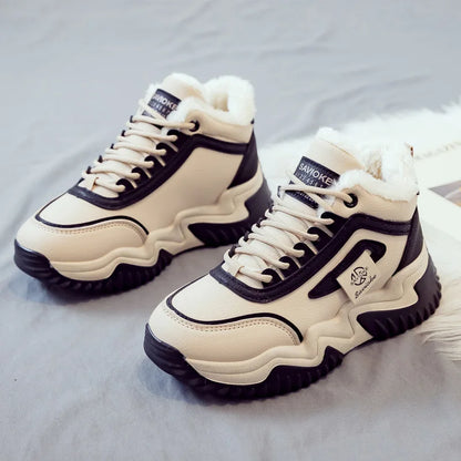 Zapatillas de plataforma de caña alta de algodón cálido para mujer Loom & Soul