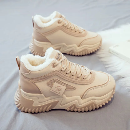 Zapatillas de plataforma de caña alta de algodón cálido para mujer Loom & Soul