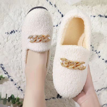 Pantuflas de invierno de pana Rollstep™ – Planos interiores cálidos con forro polar para hombres y mujeres