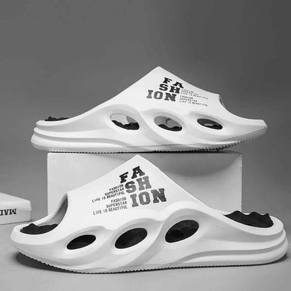 Men’s Comfort Massage Slides – Thick Sole Non-Slip Summer Style