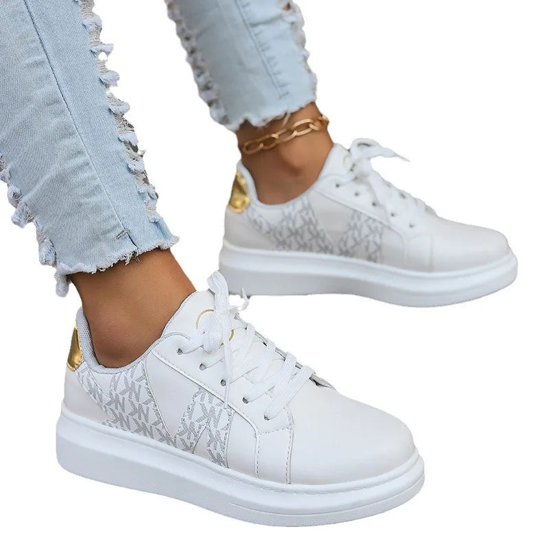 Baskets compensées Loom & Soul pour femme – Chaussures vulcanisées décontractées à bout rond
