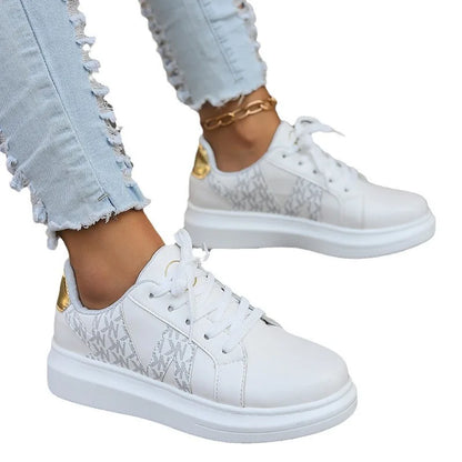 Baskets compensées Loom & Soul pour femme – Chaussures vulcanisées décontractées à bout rond