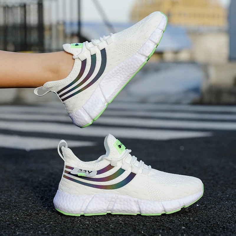 Zapatillas de Malla con Cordones para Hombre – Calzado Informal Ligero y Transpirable para Caminar