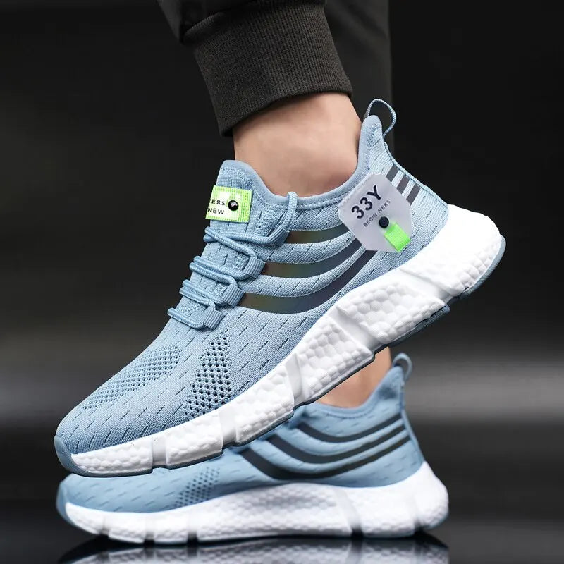 Zapatillas de Malla con Cordones para Hombre – Calzado Informal Ligero y Transpirable para Caminar