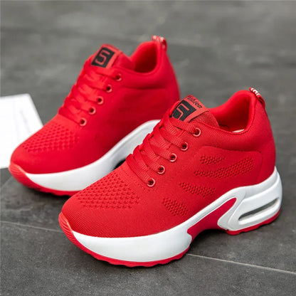 Chaussures de sport compensées pour femmes Loom & Soul – Baskets respirantes à talon compensé