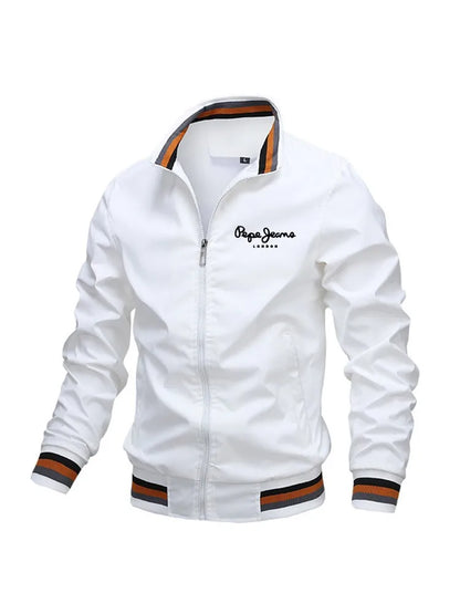 Chaqueta bomber impermeable Loom & Soul para hombre – Abrigo rompevientos con cuello alto