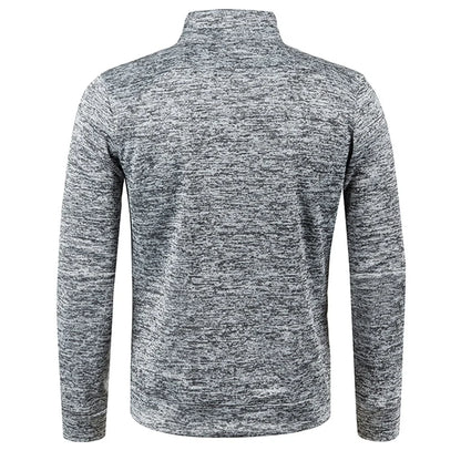 Sudadera con capucha y cremallera de cuello alto para hombre WHWR – Sudadera informal de primavera y otoño