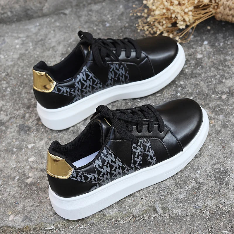 Baskets compensées Loom & Soul pour femme – Chaussures vulcanisées décontractées à bout rond