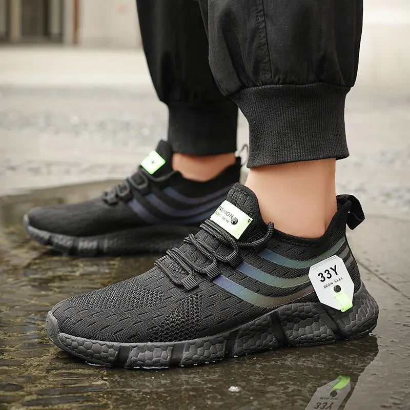Zapatillas de Malla con Cordones para Hombre – Calzado Informal Ligero y Transpirable para Caminar
