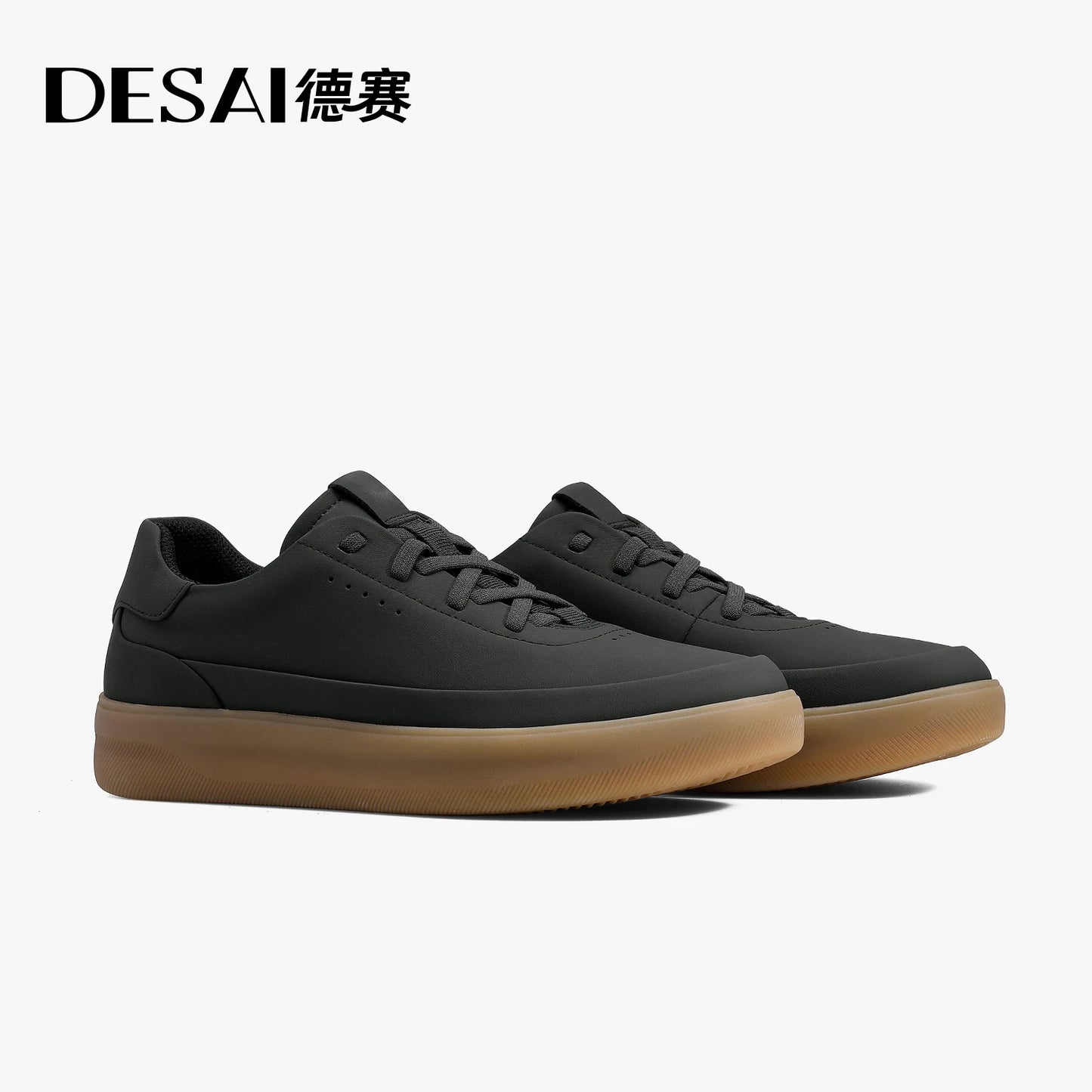 Desai™ DS3097 Zapatos casuales de cuero para hombre – Zapatillas deportivas ligeras y transpirables de suela blanda