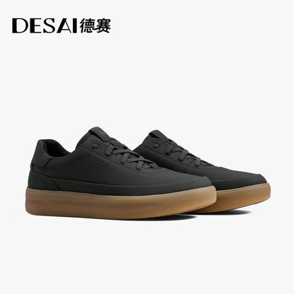 Desai™ DS3097 Zapatos casuales de cuero para hombre – Zapatillas deportivas ligeras y transpirables de suela blanda