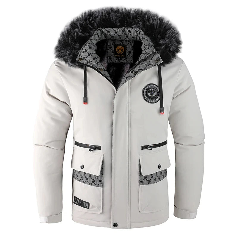 Veste à capuche en coton Loom & Soul pour homme – Manteau d'hiver rembourré chaud et coupe-vent