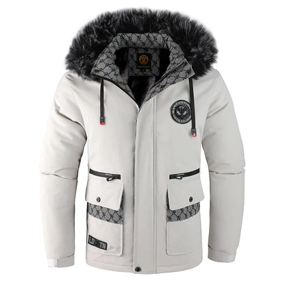 Veste à capuche en coton Loom & Soul pour homme – Manteau d'hiver rembourré chaud et coupe-vent