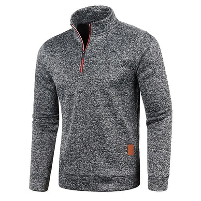 Sudadera con capucha y cremallera de cuello alto para hombre WHWR – Sudadera informal de primavera y otoño