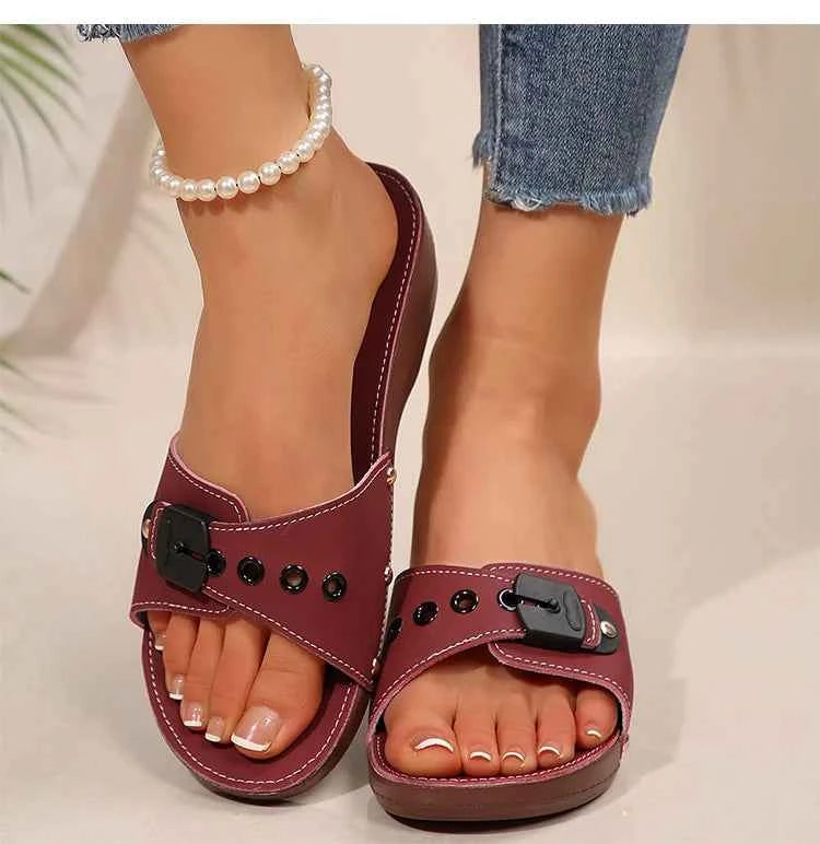 Luxury Wedge Heel Sandals – Elegant Summer Comfort Style