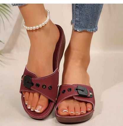 Luxury Wedge Heel Sandals – Elegant Summer Comfort Style
