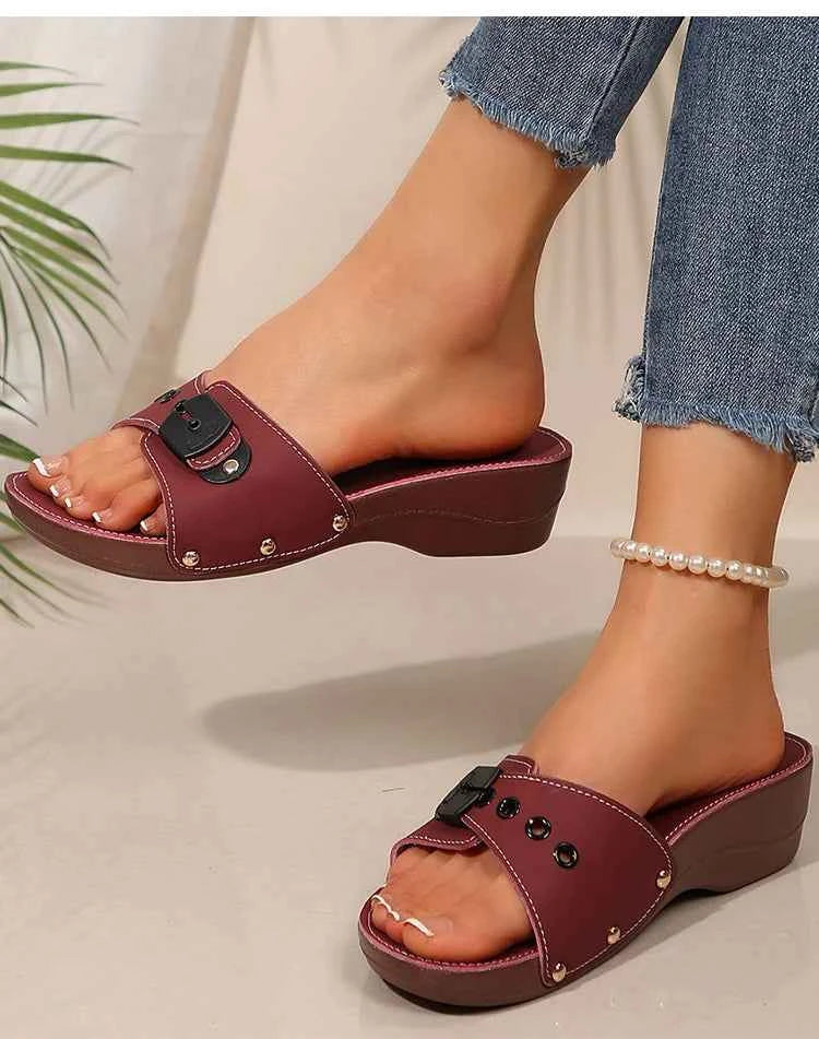 Luxury Wedge Heel Sandals – Elegant Summer Comfort Style