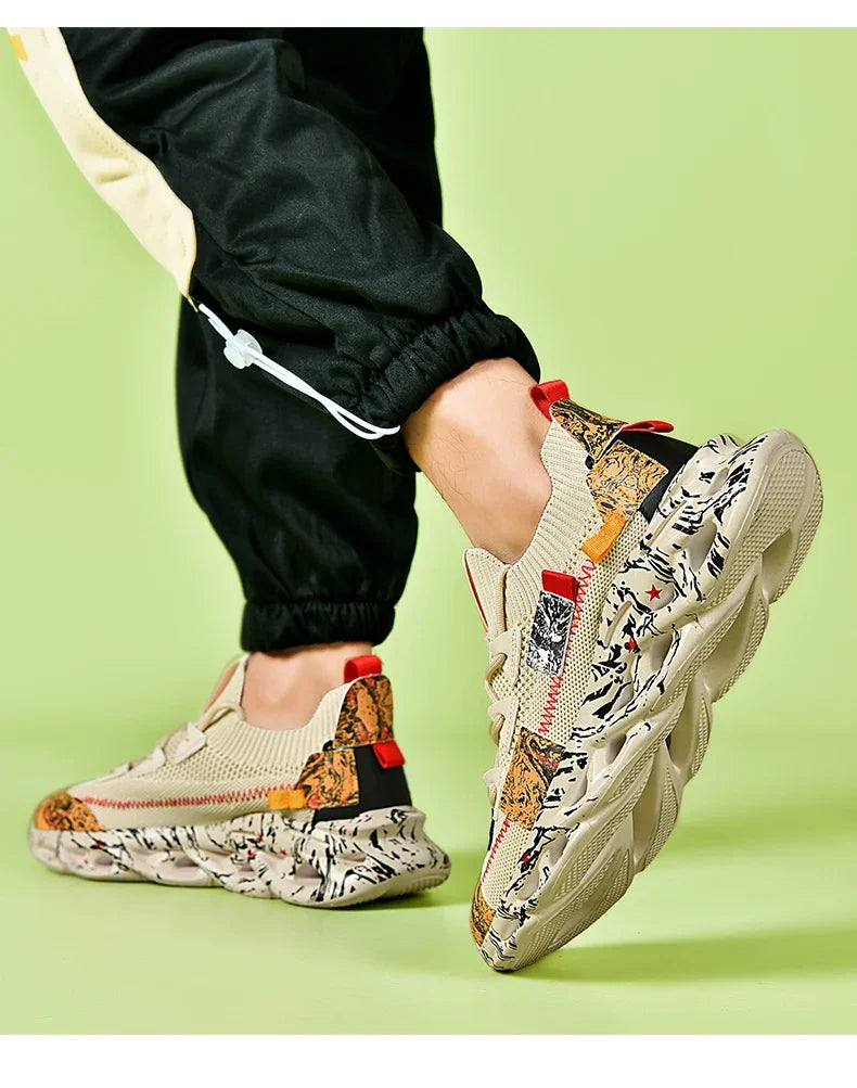 Zapatillas deportivas transpirables de malla para hombre – Zapatillas deportivas informales ligeras para correr