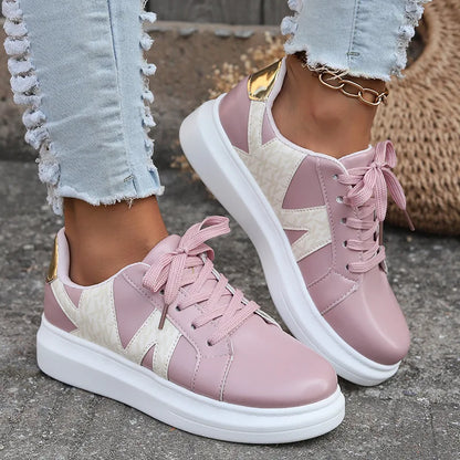Baskets compensées Loom & Soul pour femme – Chaussures vulcanisées décontractées à bout rond