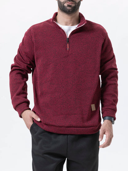 Sudadera con capucha y cremallera de cuello alto para hombre WHWR – Sudadera informal de primavera y otoño