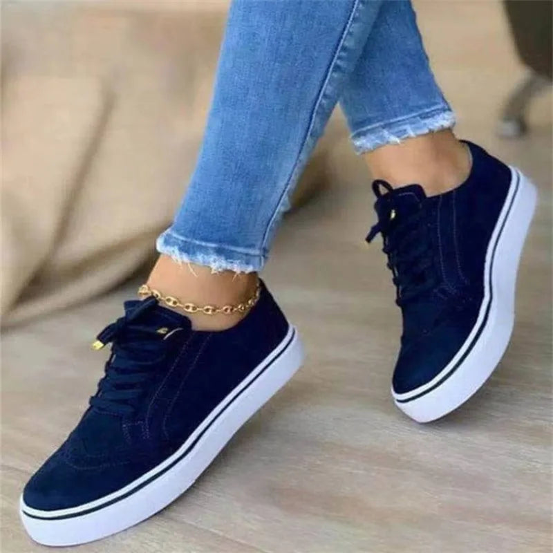 Zapatillas Bajas Vulcanizadas para Mujer Loom & Soul – Zapatos Planos Casuales Versátiles