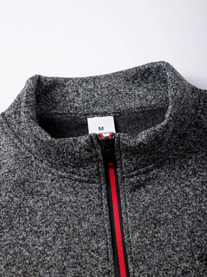 Sudadera con capucha y cremallera de cuello alto para hombre WHWR – Sudadera informal de primavera y otoño