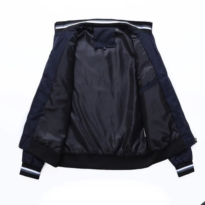 Chaqueta bomber impermeable Loom & Soul para hombre – Abrigo rompevientos con cuello alto