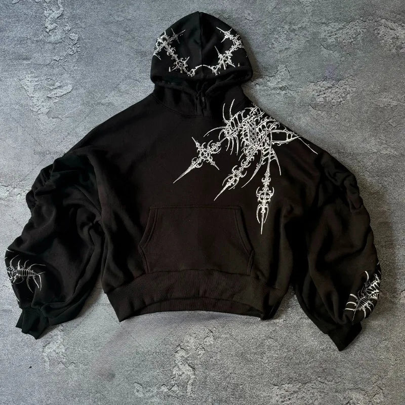 Sudadera con capucha hip-hop para hombre BiggOrange – Sudadera extragrande de algodón estilo urbano