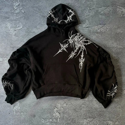 Sudadera con capucha hip-hop para hombre BiggOrange – Sudadera extragrande de algodón estilo urbano