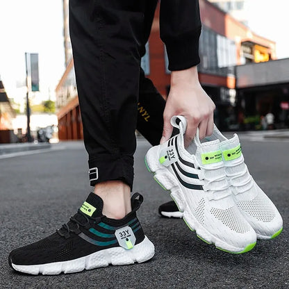 Zapatillas de Malla con Cordones para Hombre – Calzado Informal Ligero y Transpirable para Caminar