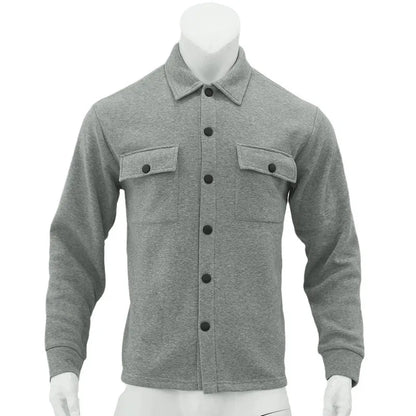 Veste d'hiver en polaire à revers Loom & Soul pour homme – Manteau ajusté à boutonnage simple