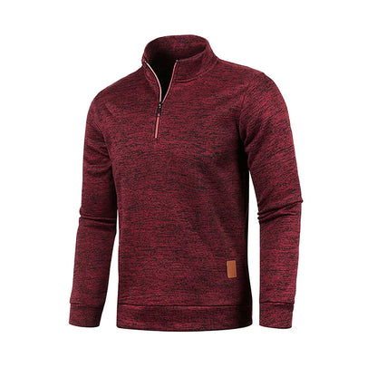 Sudadera con capucha y cremallera de cuello alto para hombre WHWR – Sudadera informal de primavera y otoño